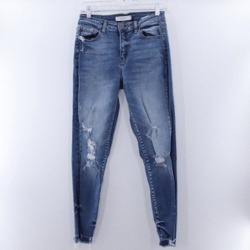 Kancan | Skinny Jeans 28 Ripped Raw‎ Hem